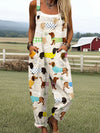 White with dog print